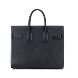 I AM TIMELESS! MID-NIGHT BLACK EPI GRAINED LEATHER HANDBAG