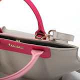 I AM RIDICULOUS! LIGHT & DARK PINK WITH MID-GRAY HANDBAG