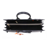I AM TIMELESS! MID-NIGHT BLACK EPI GRAINED LEATHER HANDBAG